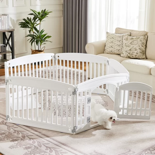 6 Panel Dog Playpen Safe & Secure Indoor/Outdoor Pet Fence | Folding & Portable | Ideal for Small to Medium Dogs | Easy to Clean - Image 2