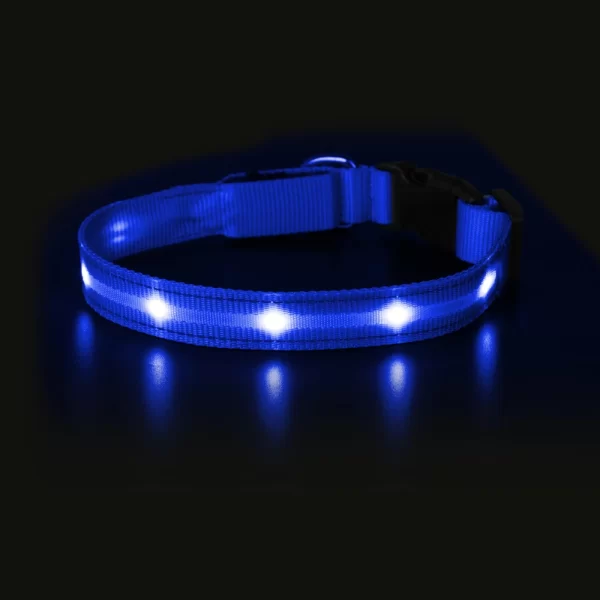 MASBRILL Light Up Dog Collar Waterproof USB Rechargeable Glowing Adjustable Night Safety Nylon Luminous LED Bright Pet Collars - Image 11