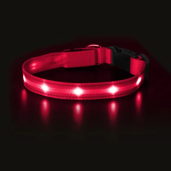 MASBRILL Light Up Dog Collar Waterproof USB Rechargeable Glowing Adjustable Night Safety Nylon Luminous LED Bright Pet Collars - Image 10