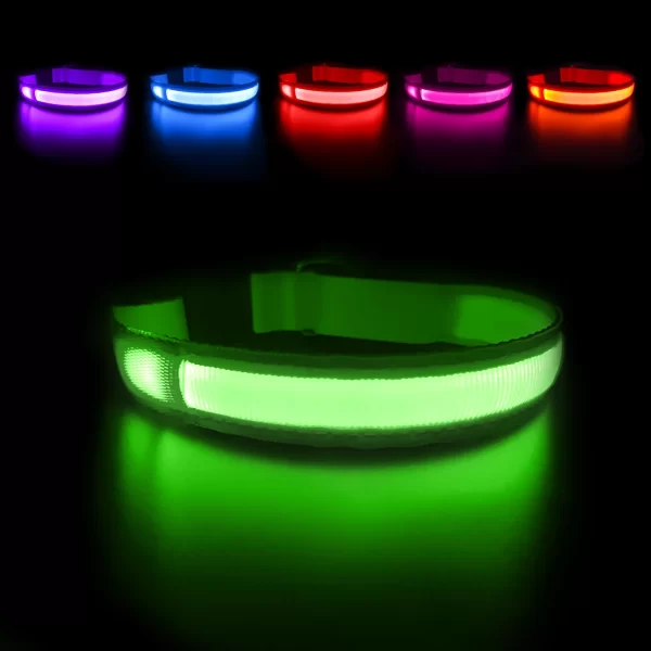 MASBRILL LED Dog Collar Luminous Pet Supplies Dog Collar Waterpoof Safety Glow Necklace Flashing Lighting Up Collars Accessories - Image 8