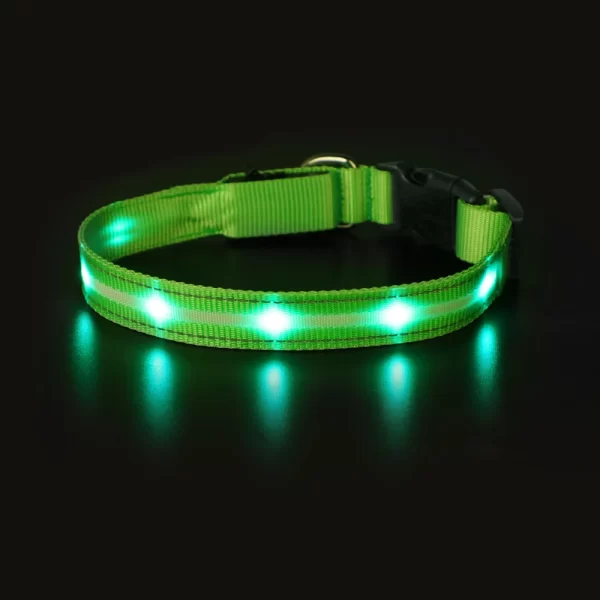 MASBRILL Light Up Dog Collar Waterproof USB Rechargeable Glowing Adjustable Night Safety Nylon Luminous LED Bright Pet Collars - Image 8