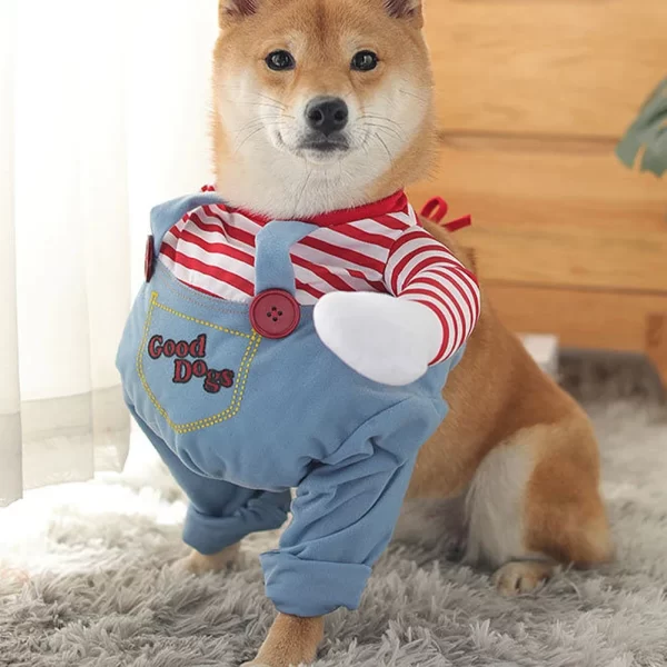 Pet Dog Creative Clothes Quirky Dog Clothes Adjustable Pets Role Playing Costume Holding Knife for Small Medium Dogs - Image 3