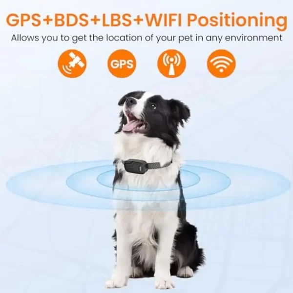 GPS Tracker Health Monitoring Wireless Fence 2 in 1 Pet Tracking Smart Collar Unlimited Range Real-Time Tracker - Image 4