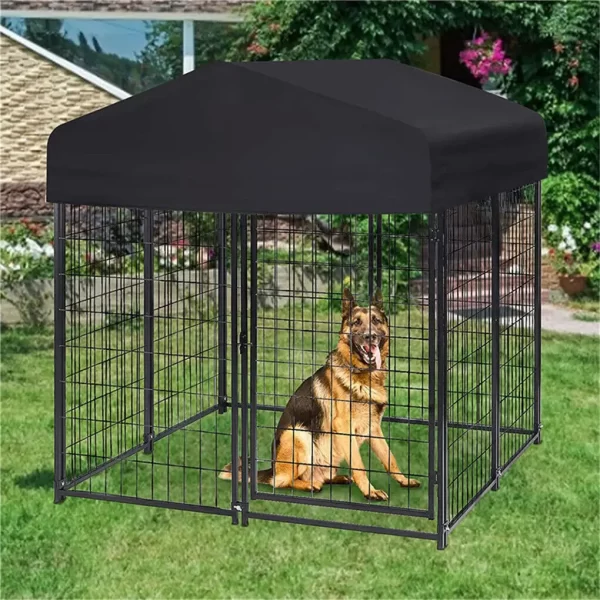 Oversize Dog, Pet Run Enclosure, Playpen with Roof, for Outdoor Pet Kennel, High Fence - Image 3