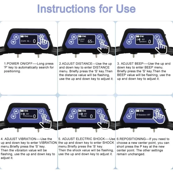 Dog Collar, Electric Wireless Pet Fence, Pet Containment System with Adjustable Warning Strength, Dog Training Collar - Image 6