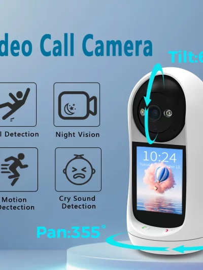 XIAOVV 4MP 5/2.4GHz WiFi Indoor Home Security Mini IP Camera Smart CCTV Pet Camera Baby Video Monitor 24/7 Surveillance Camera