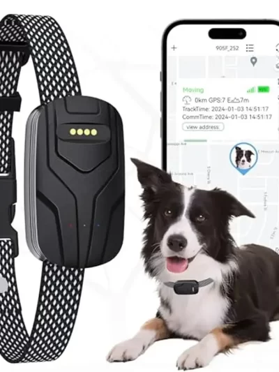 GPS Tracker Health Monitoring Wireless Fence 2 in 1 Pet Tracking Smart Collar Unlimited Range Real-Time Tracker