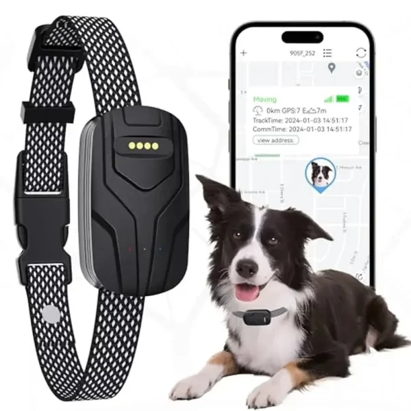 GPS Tracker Health Monitoring Wireless Fence 2 in 1 Pet Tracking Smart Collar Unlimited Range Real-Time Tracker