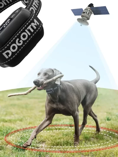 GPS Wireless Dog Fence, Electric Fence Collar with 3 Warning Modes, Wireless Dog Fence for Outdoor Use, Waterproof