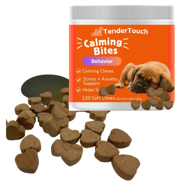 120 Chews - 1 Pack (1 x 180g/6.35oz) 180g/6.35oz - Tender Touch Calming for Dogs - Help Natural Dog Anxiety  for Everyday Stress - Image 3