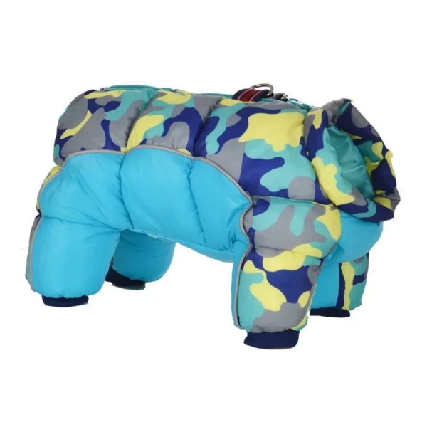 Fullbody Small Dog Coat Warm Fleece Puppy Jacket Dog Winter 4-Leg Puffer Coat Reflective Turtleneck Dog Snow Jacket Snowsuit - Image 8