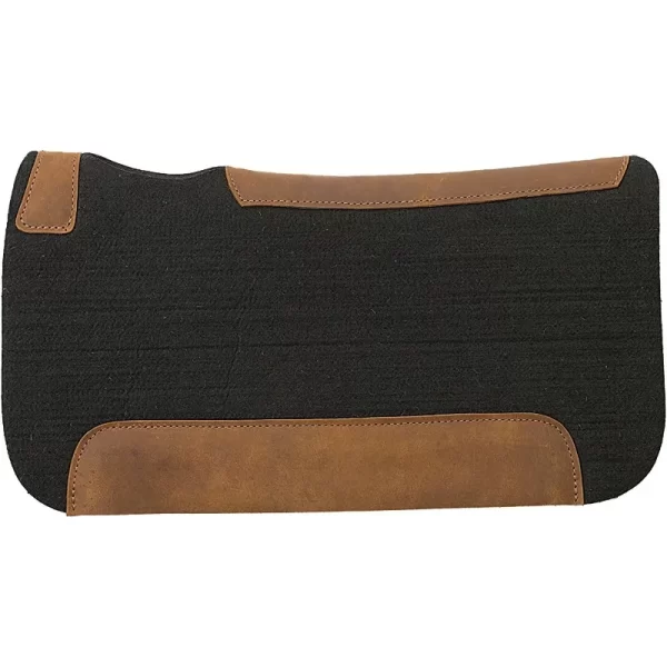 Weaver Equine 25" x 26 Pony Contoured Pure Wool Felt Horse Saddle Pad, Shock Absorbing Western Saddle Pad for Comfort Protection