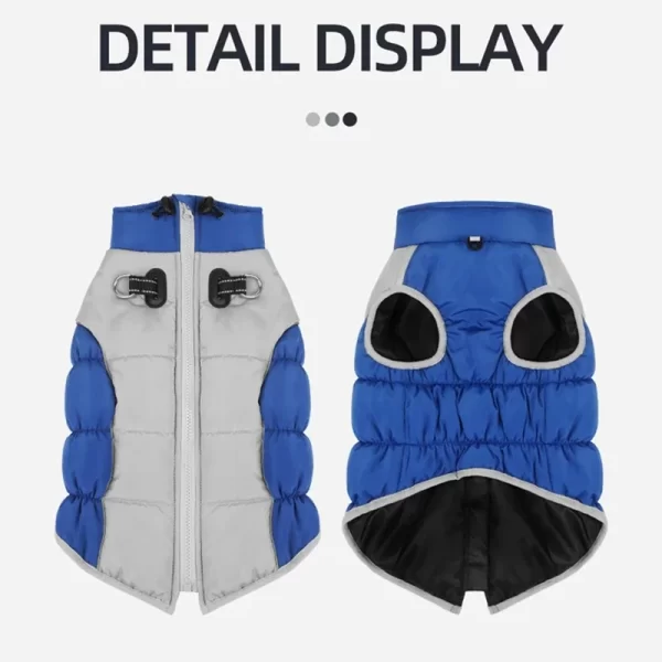 Winter Dog Coat With Reflective Strip For Pet Hoodie Dog Puppy Cold Jacket Waterproof Windproof Thick Dog Padded Vest XL-6XL - Image 6