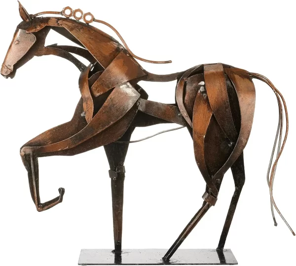 Horse Statue-Unique Rustic Decor for Office&Home -Hand-Painted Metal Sculpture - Perfect Handicraft Gift for Horse Lovers (Grey) - Image 10