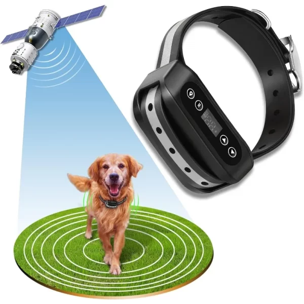 Wireless Dog Fence System, Electric Satellite Technology Pet Containment System by GPS Signal for Dogs