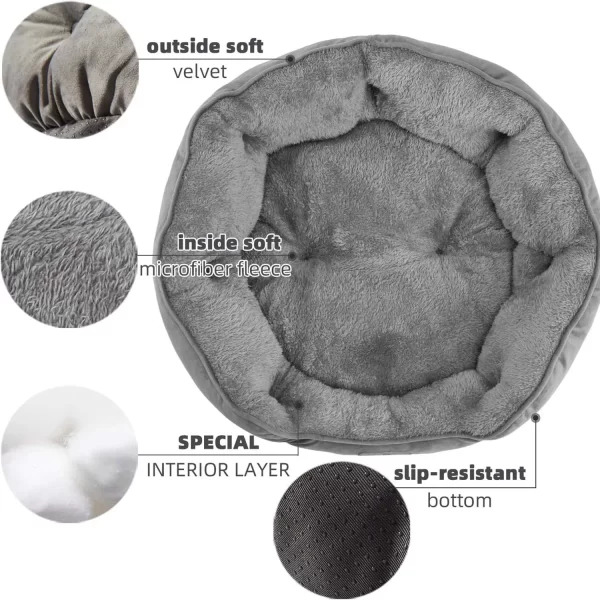 Pet Bed for Small/Medium Pets, Soft, Washable, Non-Slip Base, Water Resistant - Image 3