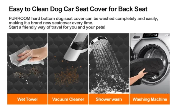 Waterproof Pet Travel Accessories Foldable Dog Car Seat  Car Pet Seat Safety Hammock Trunk Mat Car Rear Back Seat Protector - Image 9