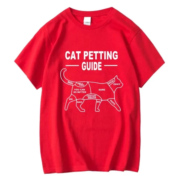 High Quality Cotton Short Sleeve Space Funny Cat Print Cool Exclusive Cat Graphic Men Unisex Tee Shirt - Image 3