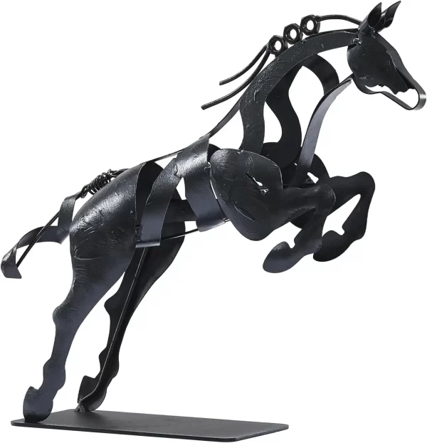 Horse Statue, Unique Metal Art Handmade Sculpture for Home Decor, Rustic Decor, Gifts for Horse Lovers (Brown) - Image 8