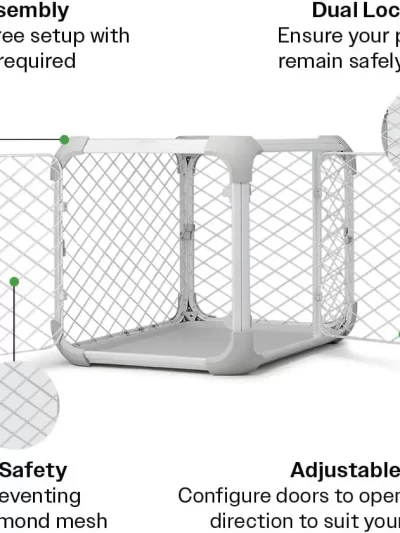 Diggs Evolv Dog Crate I Strong and Modular Design I Sturdy Playpen Paw Safe Mesh Built to Last for Puppies/Dogs