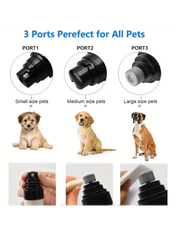Dog Nail Grinder - Dog Nail Grinder with 3 Grinding Ports - Silent Rechargeable Electric Nail Trimmer for Small to Large Dogs - Image 4