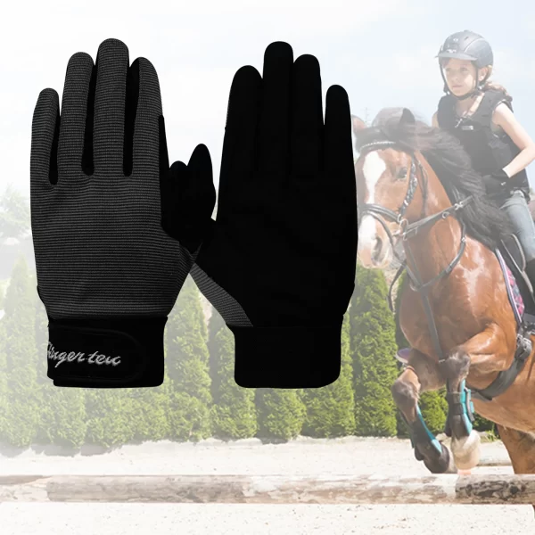 Horse Riding Gloves Equestrian for Girls and Boys Mesh Breathable Lightweight, Multiple colors and sizes available - Image 3