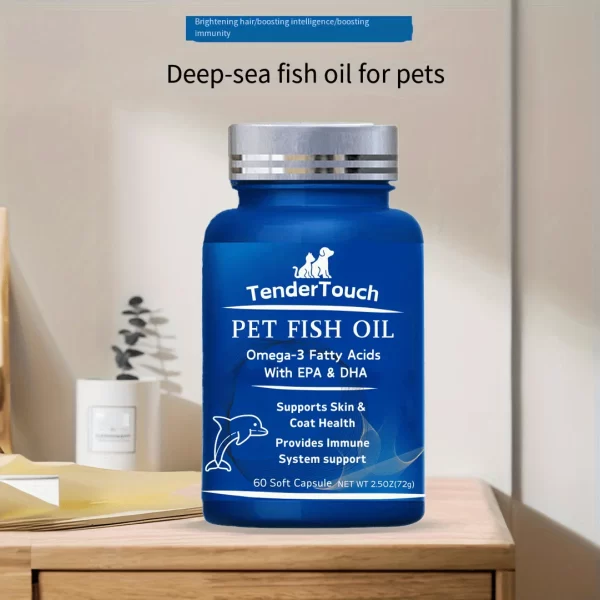 180 Capsules (3 Pack x 60 Capsules) Amazing Omega 3 Fish Oil for Dogs and Cats - Omega 3 for Dogs and Cats Shedding - Image 2