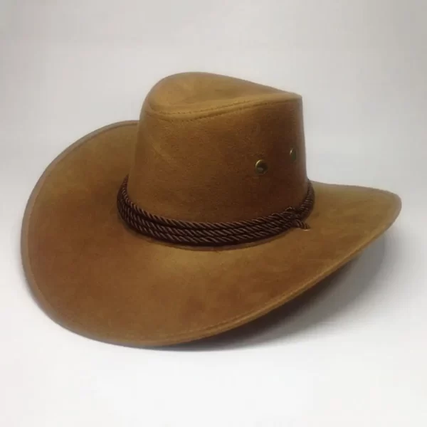 Trilby Cap with Cowboy Style - Adjustable Wide Brim Jazz Hat, Perfect for Horse Riding and Costume Accessories - Image 2