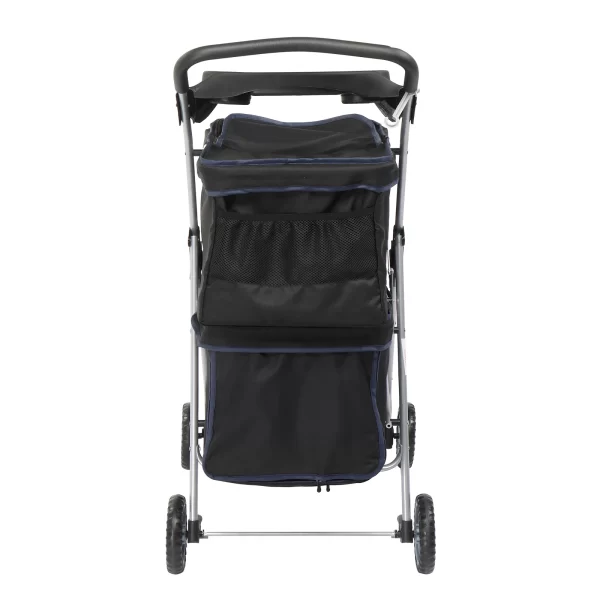 Pet Stroller for 2 Dogs/Cats, Double 4-Wheel Carrier Jogger for Small-Medium Pets, Waterproof Folding Crate with Soft Pad. - Image 5
