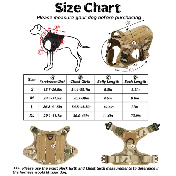 Large Dog Harness And Leash Set Pet German Shepherd Malinois Training Walking Vest Dog Harness And Collar For Medium Large Dogs - Image 2