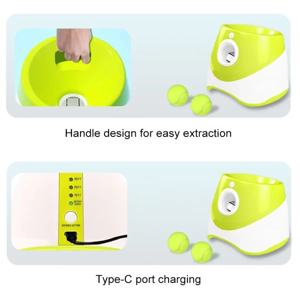 Dog Tennis Launcher Automatic Ball Launcher Throwing Machine Catapult Pet Toys Fun Interactive Throw Rechargable Catapult - Image 5