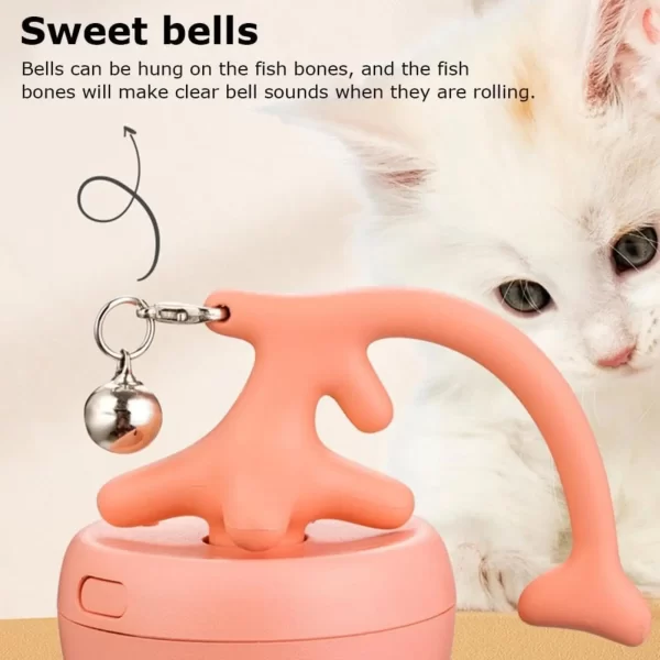 Pet toy fish bone spinning ball for cats to relieve boredom, automatic electric cat teasing toy ball - Image 4