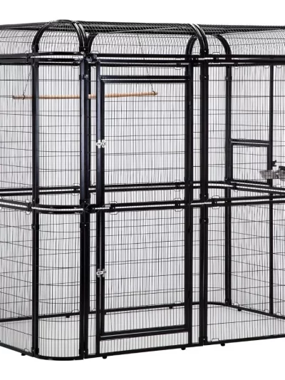 Large Walk-in Cages Heavy Duty Bird Cage Outdoor Aviary Parrot Macaw Conure Lovebird Pet House Finch Parakeet Cockatiel Macare B