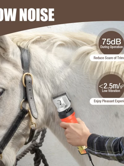 350W Electric Horse Sheep Animal Hair Clipper Shearing Trimmer Shaver 6-Speed Pet Grooming Fur Shear Cutter