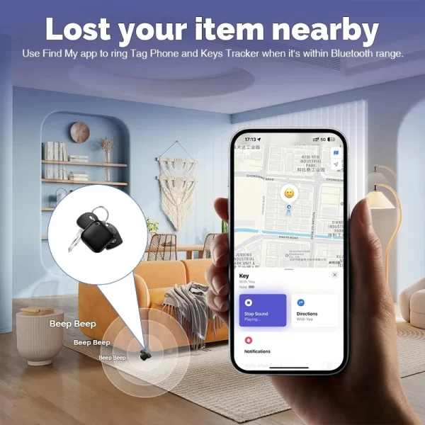 4PCS GPS Tracker Locator Bluetooth Tag Device Finders Work with Apple Find My APP Anti-Lost Smart Tracker for Key Wallet Pet Car - Image 4