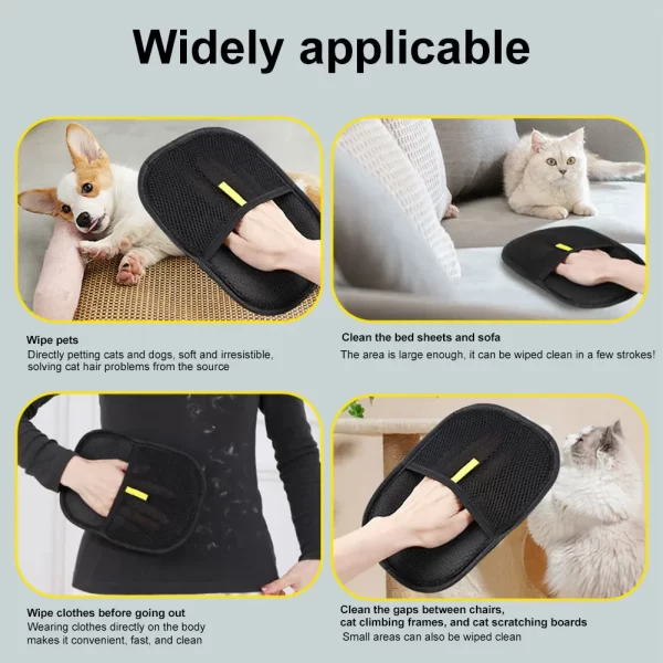 Pet Grooming equipment Gloves Deshedding Glove pet hair remover glove for Dog Cat Rabbit Accessories with Long/Short/Curly Hair - Image 3
