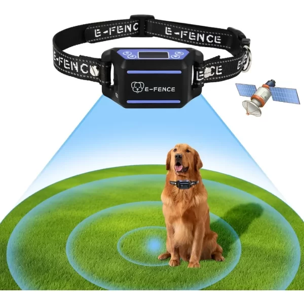 Dog Collar, Electric Wireless Pet Fence, Pet Containment System with Adjustable Warning Strength, Dog Training Collar - Image 2