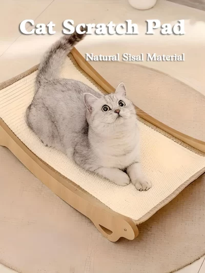 Cat Scratcher Lounge - Sisal Rope, Wear-Resistant, Integrated Sleeping Mat & Nest For Cats. Cat Scratching Board, Arch Design