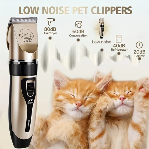 Pet Hair Trimmer Kit Electric Precision Clippers Perfect for Professional Grooming at Home, Ideal for Dogs and Cats - Image 3