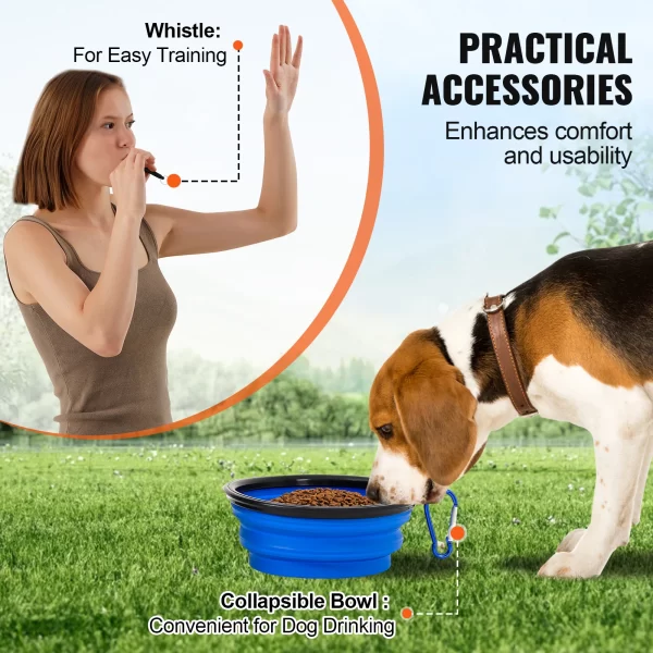 VEVOR Dog Agility Training Equipment 4 PCS Set with Adjustable High Hurdles 6 Weave PolesJump Ring Square Pause Box Whistle - Image 6