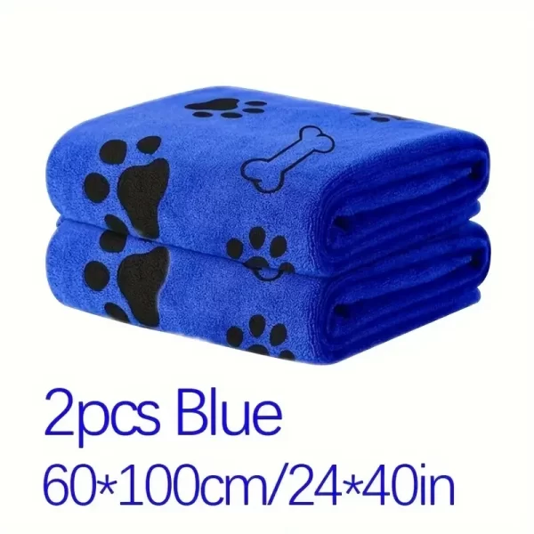 2pcs Soft Microfiber Dog Towels - Quick Dry, Absorbent Pet Bath & Grooming Towels For Dogs Dog Towels Pet Bath Drying Towels Dog - Image 5