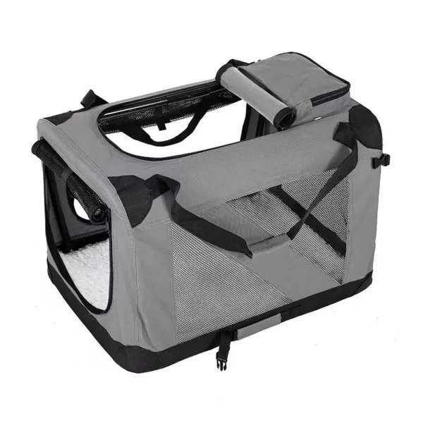Folding Pet Crate with Breathable Mesh Door Window, Portable Indoor Outdoor Travel Collapsible Pet Cage, Large Capacity - Image 7