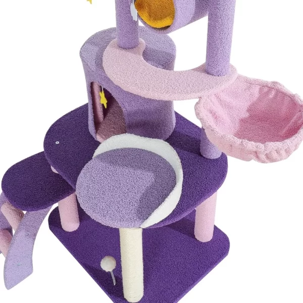 Cute Tower, Unique Cat Tree Large Tall for Indoor , Cloud Big Cat Tree Cat Castle Mansion Condo for Large Activity Trees - Image 6