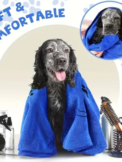 2pcs Soft Microfiber Dog Towels - Quick Dry, Absorbent Pet Bath & Grooming Towels For Dogs Dog Towels Pet Bath Drying Towels Dog