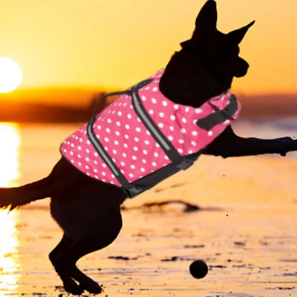 Ripstop Reflective & Adjustable Life Jacket for Dogs with Rescue Handle for Swimming - Image 3