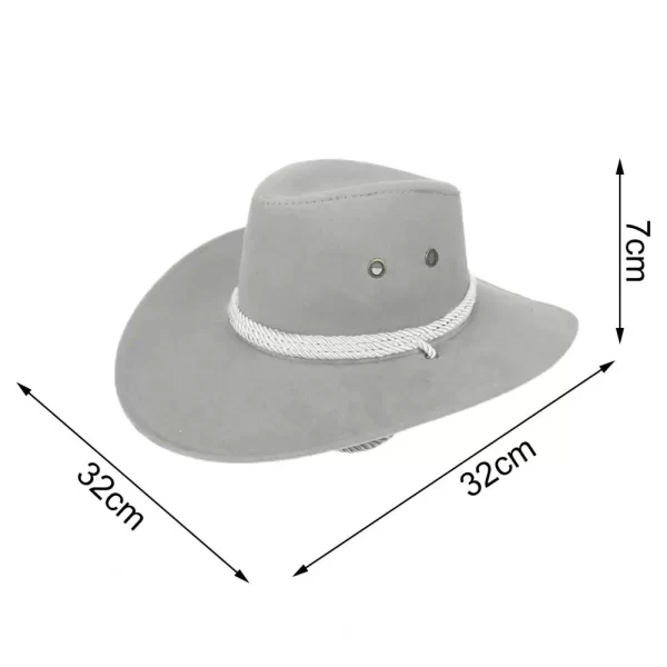 Trilby Cap with Cowboy Style - Adjustable Wide Brim Jazz Hat, Perfect for Horse Riding and Costume Accessories - Image 7