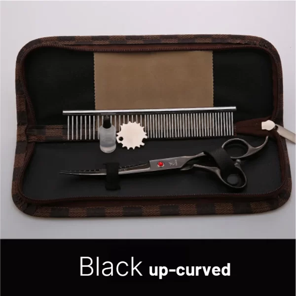 Fenice Classical Model 9cr steel 6.5/7.0 Inch rainbow & black dog grooming scissors shears - Image 10
