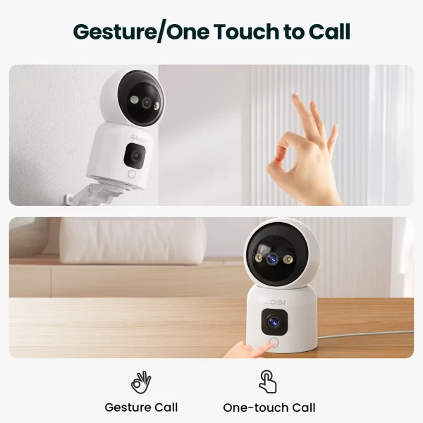 ZOSI C528 6MP/4MP HD Dual-Lens Indoor Wi-Fi Security Camera Plug-in 360° Views Pan/Tilt Home Surveillance Baby/Animal Monitor - Image 4