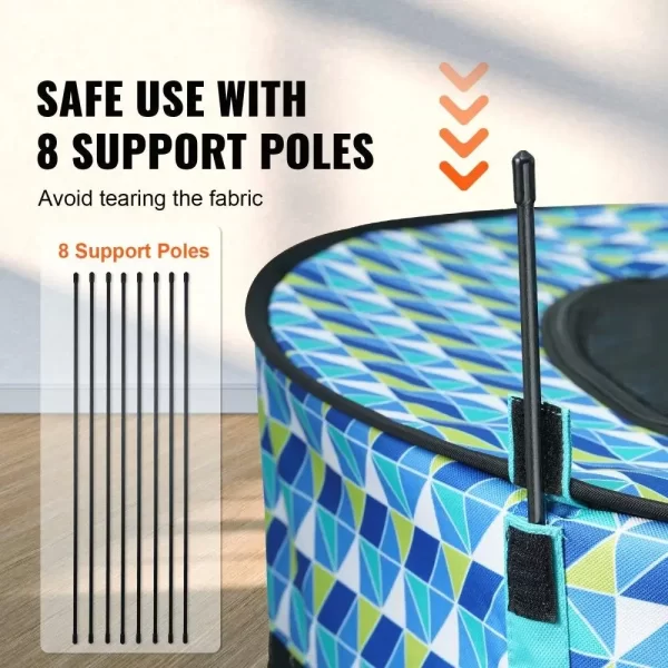 44'' Portable Foldable Pet Playpen - Waterproof for indoor/Outdoor Dog Crate with Removable Zipper for Dogs, Cats & Puppies - Image 3