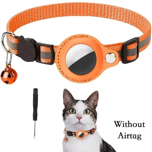 Anti-Lost Cat Collar for Airtag GPS Tracker Protective Case With Bell Reflective (AIr tag available for purchase separately) - Image 8